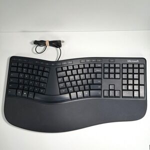 Microsoft Ergonomic Keyboard Model 1878 Wired USB *Tested Working*